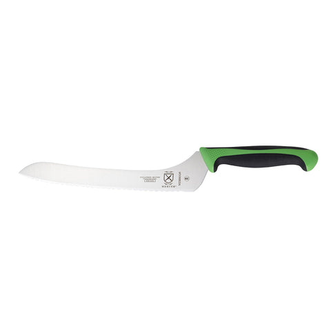 Mercer Culinary M23890GR Millennia Colors 9 Inch Offset Wavy Edge Bread Knife, Green