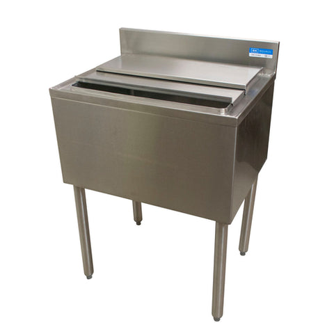 BK Resources UB4-18-IBCP36-8 36" x 18" Underbar Insulated Ice Bin with 8-Circuit Cold Plate and Lid