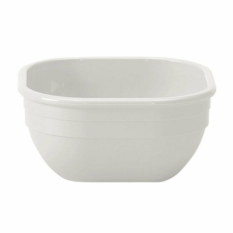 Cambro 10CW148 Camwear 9.4 oz. White Square Polycarbonate Bowl