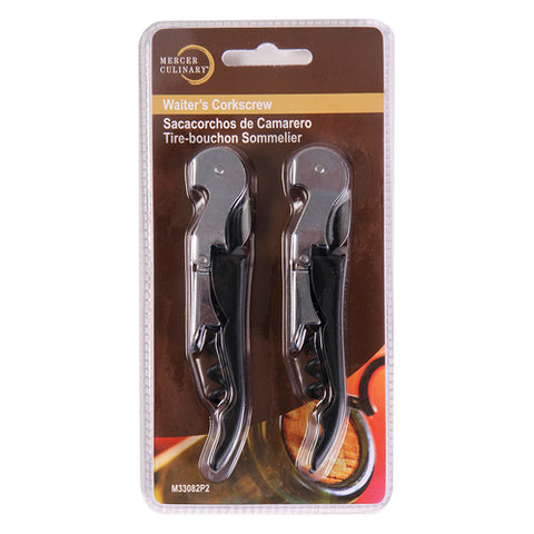 Mercer Culinary M33082P2 Waiter's Corkscrew, 2-Pack