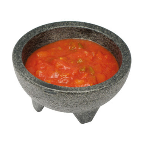 Winco PMSB-10 10 oz Molcajete Salsa Bowl, 4-Piece Pack