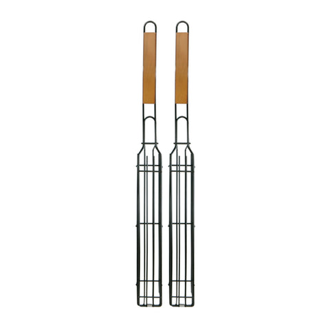 Chef Master 06075Y Mr. Bar-B-Q Kabob Basket Single Non-Stick, 2-Pack