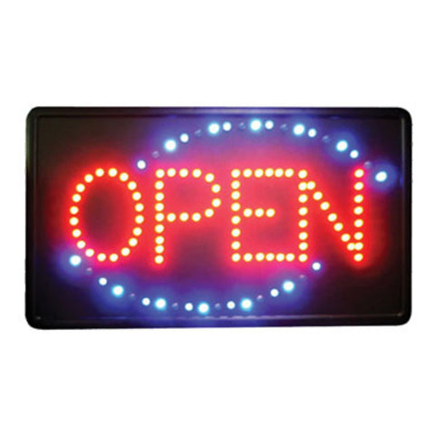 Winco LED-6 "Open" LED Sign, Rectangular