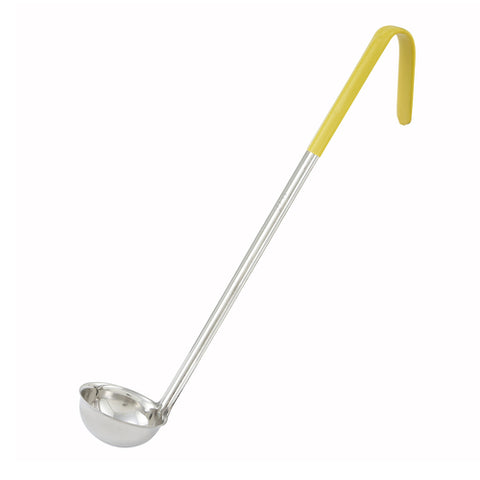 Winco LDC-1 One-Piece Stainless Steel Color-Coded Ladle, 1 oz