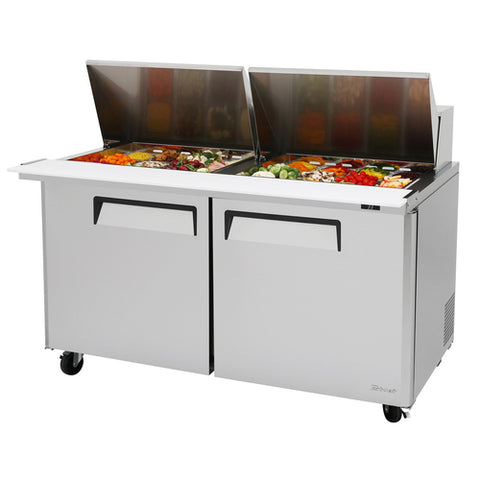 MST-60-24-N Turbo Air 60" 2 Door Refrigerated Mega Top Sandwich/Salad Prep Table-Turbo Air