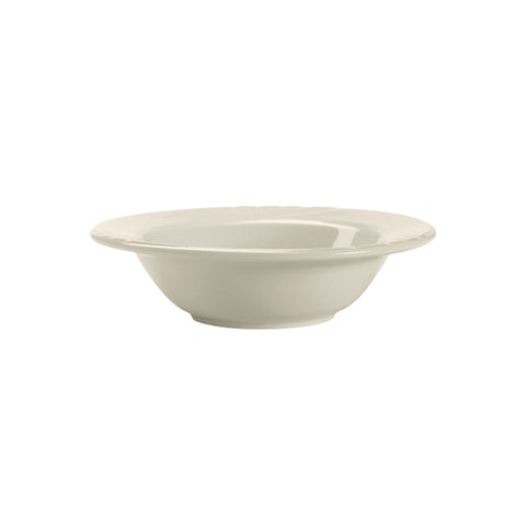 Tuxton China YED-063 Monterey 6.5 oz Eggshell Embossed Rim Grapefruit Bowl