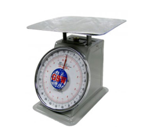 GSW USA SC-P2 - 2 lb x 1/4 oz Dial Portion Scale with Stainless Steel Flat Plate