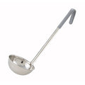 LDC-12 Winco 12 Oz. Stainless Steel Ladle w/ Gray Handle-WINCO