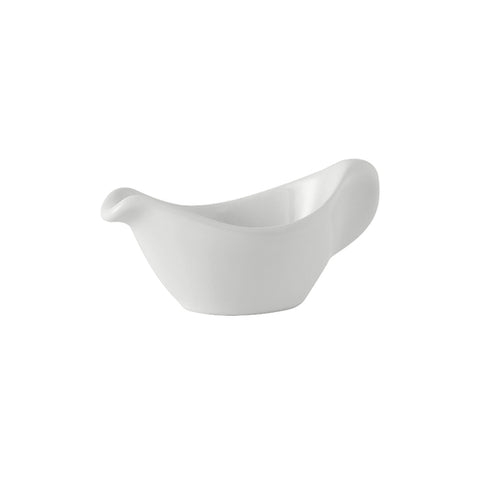 Tuxton China BWZ-0259 2.5 oz. White Vitrified China Sauce/Gravy Boat