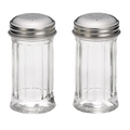 657 Tablecraft 2 Oz. Fluted Glass Salt & Pepper Shaker w/ Stainless Steel Top-Tablecraft Products