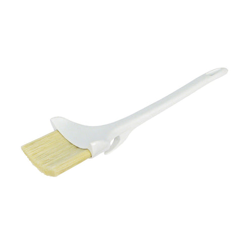 Winco WBRP-30H Pastry/Basting Brush with Hook, 3" Wide Concave Head, Boar Hair Bristles