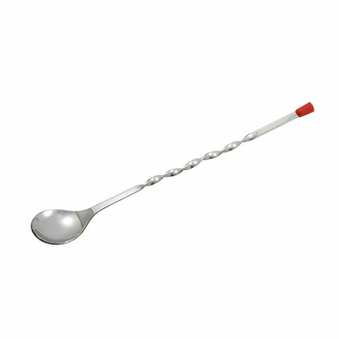 Winco BPS-11 11-Inch Stainless Steel Bar Spoon with Red Knob