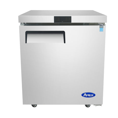 Atosa MGF8401GR 7.15 Cu. Ft. Solid Door Reach-In Undercounter Refrigerator-Atosa Catering Equipment