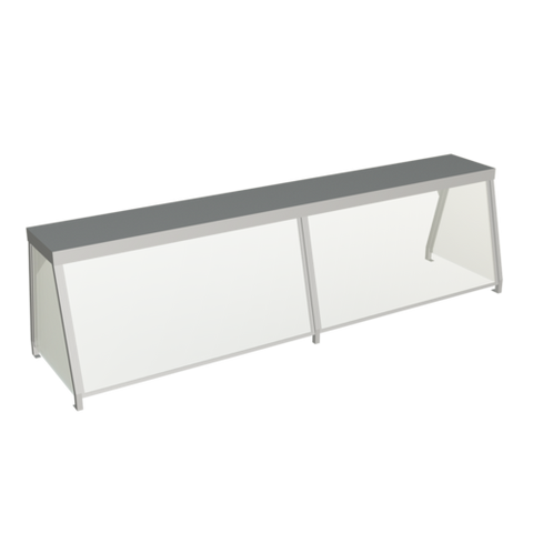 956-460-5 Duke 72-3/4" x 10-1/2" x 20" Deluxe Serving Overshelf w/ Glass Proctector