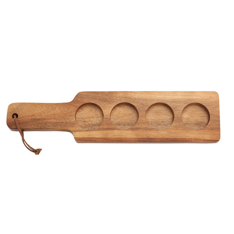Anchor Hocking 11938 Acacia Wood Beer Flight Serving Paddle