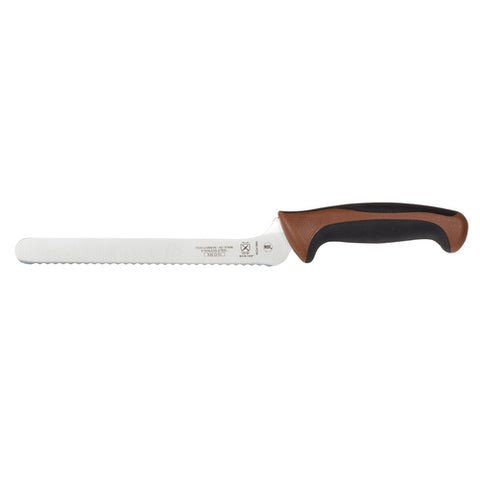 Mercer Culinary M22418BR Millennia 8" Offset Bread Knife with Brown Handle