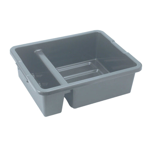 Winco PLTC-7G Heavyweight Polypropylene Divided Bus Box, Gray