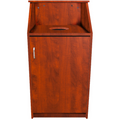 M8510-CH-UNASSEMBLED Oak Street Cherry 25 Gallon Food Waste Receptacle w/ 8" Round Opening-OAK STREET MANUFACTURING