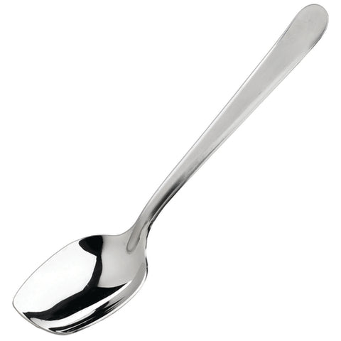 Winco SPS-S8 Slanted Plating Spoon - Solid Bowl, 8"