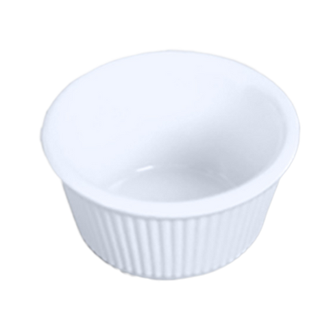 ML509W1 Thunder Group 2 Oz. White Fluted Melamine Ramekin-Thunder Group