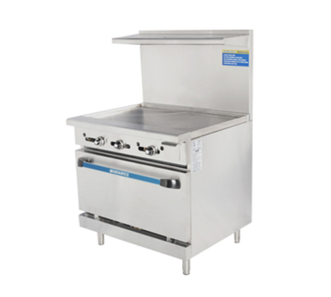 TAR-36G-LP Turbo Air 36" LP Gas Range Griddle Top w/ (1) Oven-Turbo Air