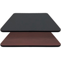 MB2424 Oak Street 24" x 24" Mahogany & Black Square Reversible Table Top w/ T-Mold Edge-OAK STREET MANUFACTURING
