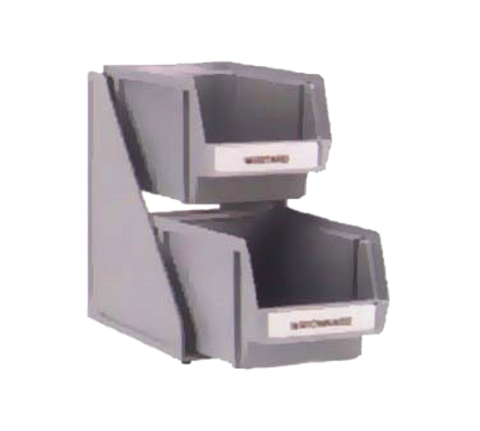 4840-06 Vollrath (2) Tier Black Self-Serve Condiment Bin Stand w/ 8" Bins-VOLLRATH COMPANY