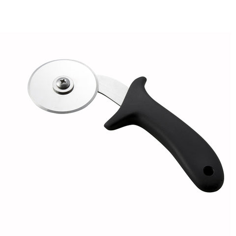 Winco PPC-2 2-1/2" Stainless Steel Pizza Cutter with Black Polypropylene Handle