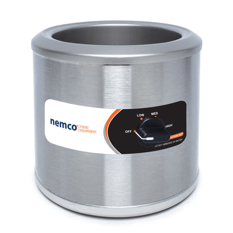 Nemco 6101A 11 Qt Countertop Round Soup Warmer with Thermostatic Controls, 120V