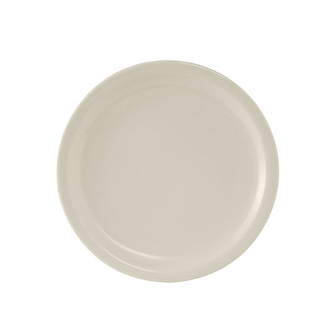 Tuxton China TNR-006 6-1/2" Round Narrow Rim Nevada Plate, American White/Eggshell