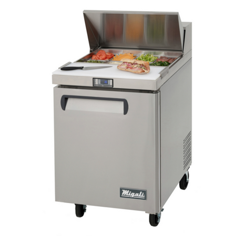 C-SP27-8-HC Migali  27.5" 1 Door Refrigerated Sandwich Prep Table