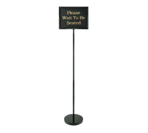Chef Master 90033 Classic Black Hostess Sign Stand with 15 Messages, 60"H