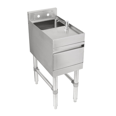 John Boos UBHS-1812-X Slim-Line Underbar Hand Sink, 12"W x 18"D x 33-1/2"H