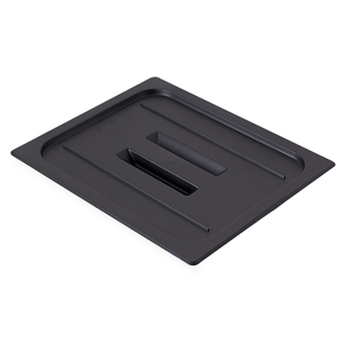 Cambro 10CWCH110 Camwear Full Size Black Polycarbonate Handled Lid