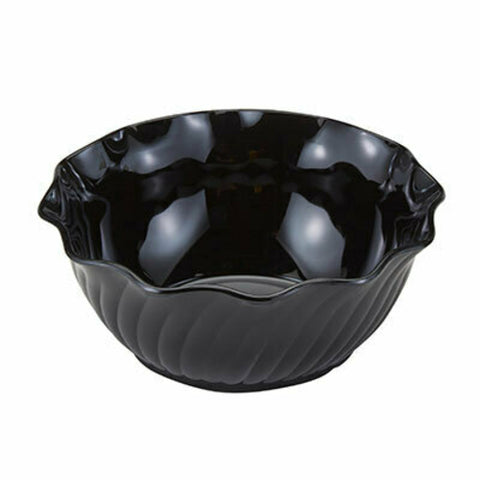 Cambro SRB13110 13 oz Black SAN Plastic Swirl Serving Bowl