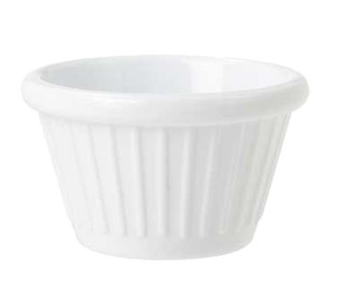 G.E.T. Enterprises F-615-W 1.5 oz. White Fluted Melamine Ramekin