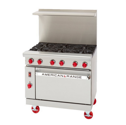 ARGF-6 American Range Gas, Green Flame Heavy Duty Restaurant Range - Each-American Range