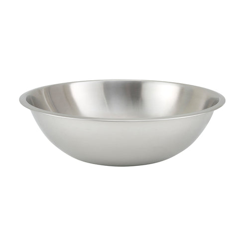Winco MXHV-1600 16 Qt. Shallow Heavy-Duty Stainless Steel Mixing Bowl