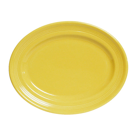 CSH-096 Tuxton Concentrix 9-3/4" x 6-1/2" Saffron Oval Platter