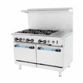 TARG-6B12G Turbo Air 48" 6-Burner Gas Range & Griddle Top w/ (2) Ovens-Turbo Air