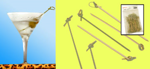 Town 51707CP 7" Bamboo Knot Cocktail and Food Pick, 50 Per Pack