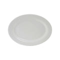 ALH-116 Tuxton 11-3/4" x 8-1/2" White Wide Rim Rolled Edge Oval China Platter-Tuxton China