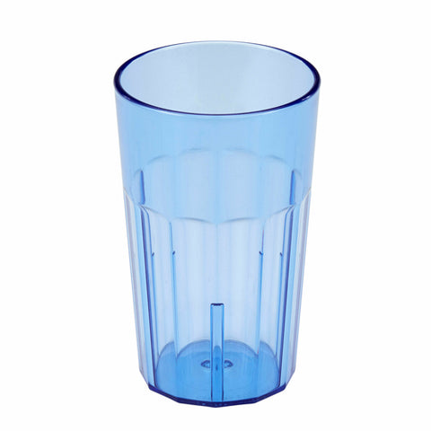 Cambro NT14401 Newport 14 oz. Slate Blue Fluted SAN Plastic Tumbler