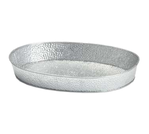 GP129 Tablecraft 12" x 9" Galvanized Steel Oval Platter-Tablecraft Products