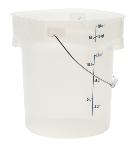 PWB18PROPP190 Cambro CamRound® FreshPro Pail with Bail, 18 qt.-Cambro