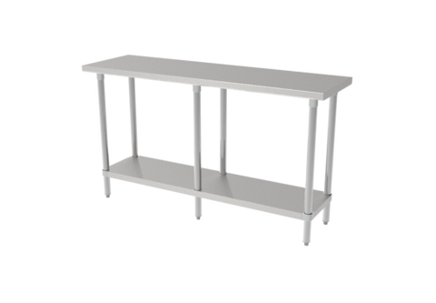 GSW USA WT-P1872 Premium Stainless Steel Work Table, 72"W x 18"D x 35"H