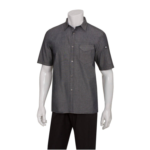 SKS002BLKXL Chef Works Men's Hybrid Style Detroit Shirt