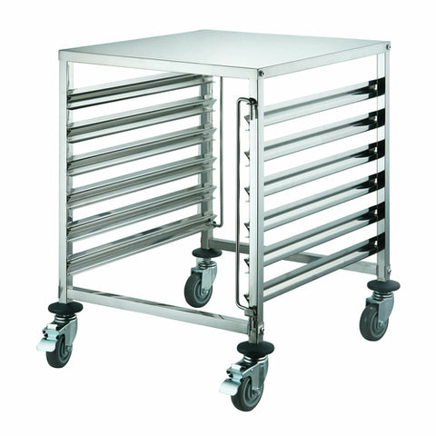 Winco SRK-12D 12-Tier Side-Load Steam/Food Pan Rack with Brakes