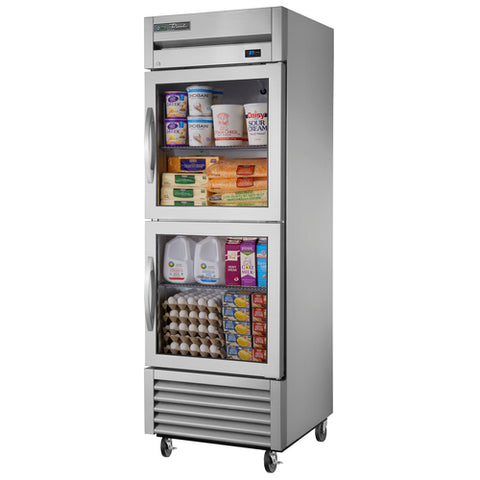 True Manufacturing T-23G-2-HC~FGD01 27" One-Section Reach-In Refrigerator with Framed Glass Half Doors
