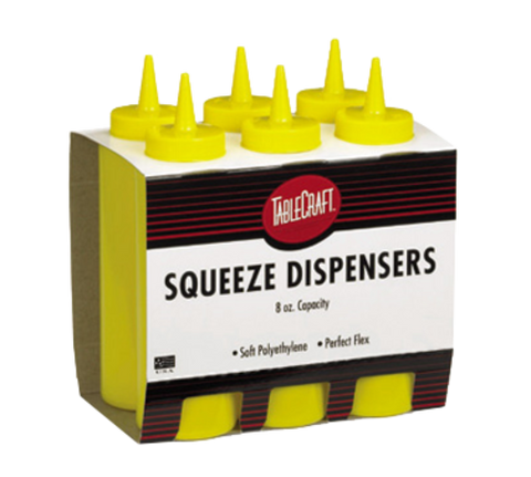 Tablecraft Products C112M 12 oz Yellow Cash & Carry Squeeze Dispenser